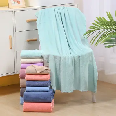 Badetuch für Erwachsene und Kinder, weiches saugfähiges Baumwollgewebe - 5