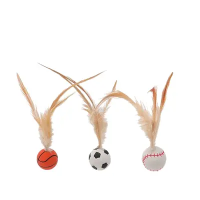 Cat Teaser Wand Elastic Top Feather Tooth Cleaning Fun Self-Play and Boredom Relief Cat Toy Pet Supplies Manufacturer Wholesale