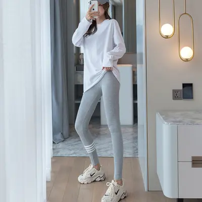 Damen Herbst dünne High-Waist elastische bedruckte Leggings - 5