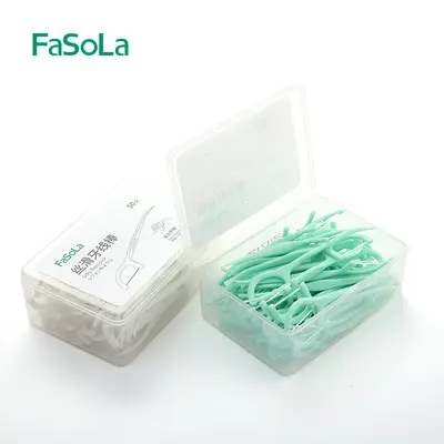 FaSoLa Zahnseide-Sticks, ultrafein, 50 Stück Familienpackung - 4