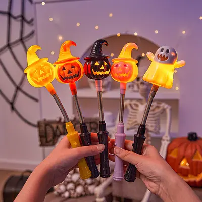 Halloween Handheld Pumpkin LED Candle Lantern, Party Decoration - 13