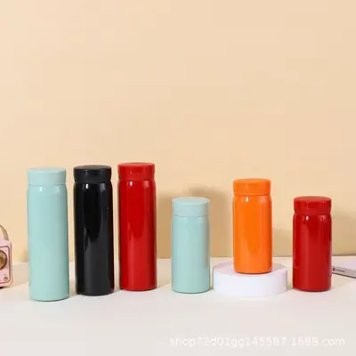 304 Stainless Steel Mini Thermos Cup, Solid Color, Pocket Size - 4