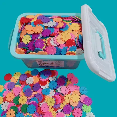 Large Snowflake-Shaped Building Blocks for Kindergarten, Educational Desktop Toy - 10