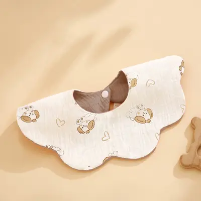 Waterproof Baby Bib, 360 Degree, Double-Sided, Class A Gauze - 12