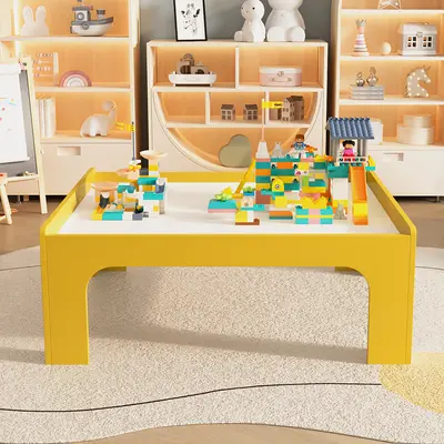Children's Sand Play Table with Multifunctional Toy Table and Building Block Table - 5
