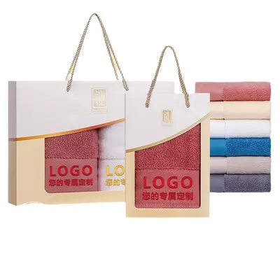 Cotton towel set, 3-piece, gift box - 6