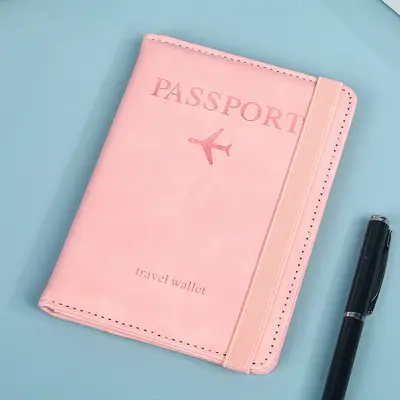 Pasaport Kılıfı Özelleştirilmiş Deri Kayış Dış Seyahat Kartı Kimlik Taşıyıcı Bilet Saklama Taşınabilir Manyetik Koruma Hırsızlığa Karşı Koruma Paketi - 12