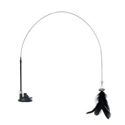 Suction Cup Cat Toy with Spring Feather Teaser, Five Colors - 10