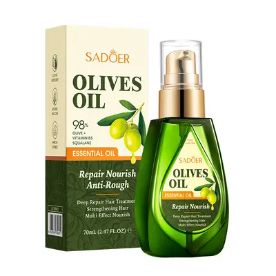 Эфирное масло SADOER Olive Radiant Shine для ухода за волосами, разглаживающий кондиционер для волос, трансграничная оптовая торговля внешней торговли - 7