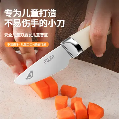 Children's safety fruit knife, unsharpened, with cutting board and tools - 2