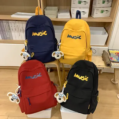 Korean style college style school backpacks for boys and girls, fashionable large capacity travel backpacks, lightweight middle and high school student backpacks - 2