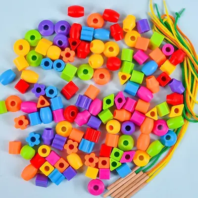 Çocuk boncuk dizi oyuncağı, DIY eğitici, 0-3 yaş - 2