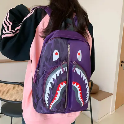 Unisex Daily Backpack with Graffiti Print for High School Students - 3