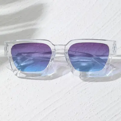6-Pack Square Sunglasses Set for Men and Women with UV Protection - 4