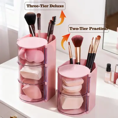 Premium cosmetics organizer box, rotating, multi-layer - 4