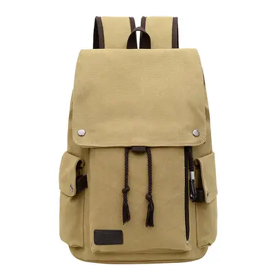 Retro Canvas Men's Backpack, Large Capacity, Laptop and School Use - 8
