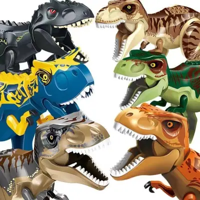 Jurassic großes Dinosaurier-Bausteinset mit T-Rex zum Zerlegen - 4