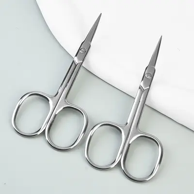 Stainless Steel Pointed Eyebrow Scissors, Sharp and Non-Snagging