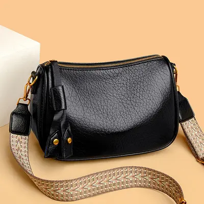 Kobe Kanguru Women's Underarm Shoulder Bag, Wide Strap, Retro - 2
