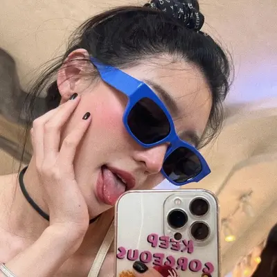 Women's Square Sunglasses, Dopamine Colors, Small Size - 4