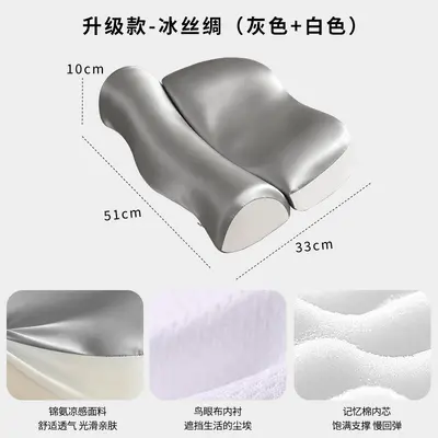 Memory-Foam-Kissen mit langsamer Rückfederung und Nackenstütze - 10