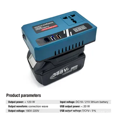 Smart Lithium Battery Inverter 18-21V Dual USB DC5V Charging - 6