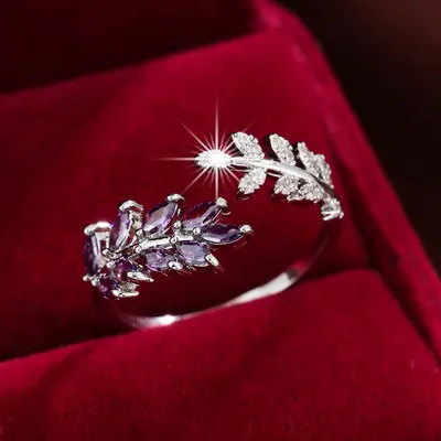 Beliebte, meistverkaufte, schlichte, modische und kreative Blatt- und Weizenähren-Design, elegant, leicht und luxuriös, vielseitiger offener Ring für den täglichen Gebrauch - 10
