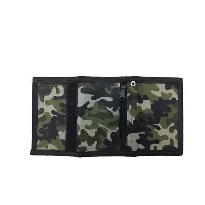 Erkek Kısa Cüzdan, Katlanabilir Polyester Kamuflaj Kumaş - 5