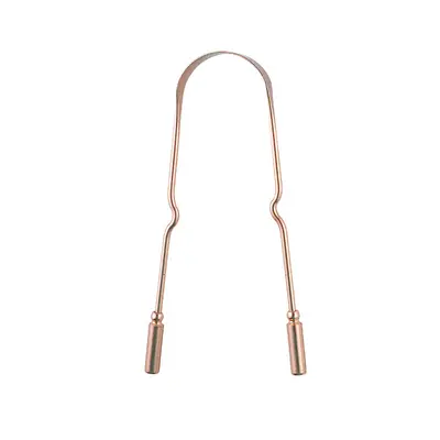 Pure Copper Tongue Scraper, U-Shaped, for Bad Breath, Adult Oral Care - 8