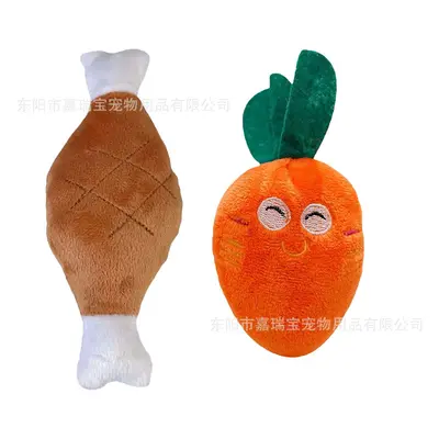Plush Squeaky Dog Toy Durable Teddy and Corgi Figure - 5