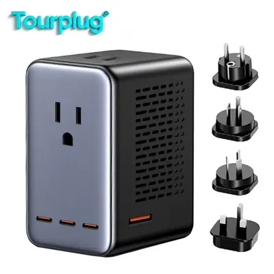 220V to 110V Step-Down Travel Converter Socket GaN20W
