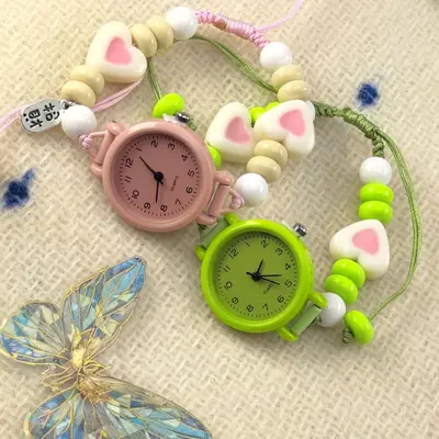 Dopamine Sweet Milk Star Love Chain Style Women's Watch Unique Niche Design Cute Student Ladies Timepiece