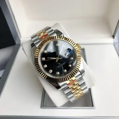 41MM Günlük Sahte Mekanik Koşu Saniye Mekanizmalı Tam Otomatik Katı Çelik Bilezir Erkek Kol Saati Su Geçirmez Gece Işıltısı Kol Saati Toptan - 9