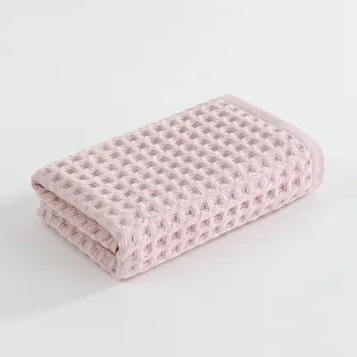 Cotton waffle towel set, honeycomb texture, soft - 7
