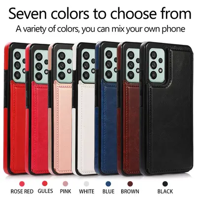 PIXEL9A için uygun çılgın at desenli deri çanta A73 cep telefonu kılıfı A serisi için uygun A55 yaratıcı deri koruyucu kılıf stokta