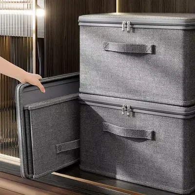 Clothing storage box with lid zipper waterproof - 4