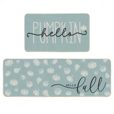 American Rustic Kitchen Floor Mat Set, 2 Pieces, Absorbent and Non-Slip - 8