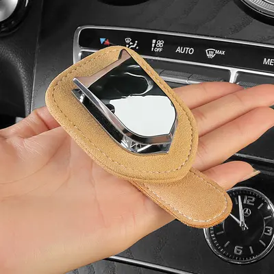 Car Sun Visor Card Holder with Glasses and Receipt Holder