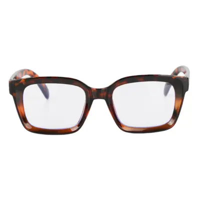 Women's Square Anti-Blue Light Glasses, Metal Stud, Transparent Frame