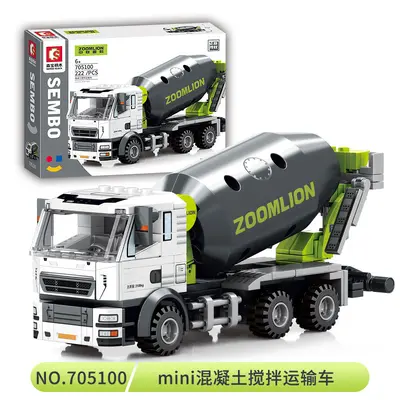 中国积木儿童2025新款工程车系列挖掘机吊车起重机男孩子拼装玩具 - 8
