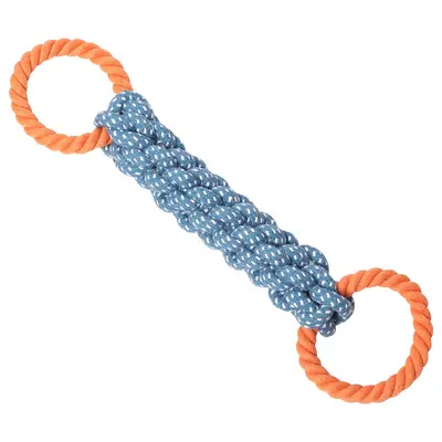Durable Cotton Rope Chew Corn Toy with Tug-of-War Rope for Dogs