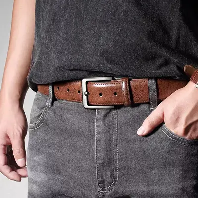 Polo Orijinal Vintage Deri Kemer Erkek Pantolon Kemeri Erkek Retro İş Casual Yaşlı Adam Kot Pantolonu Beli Kemeri