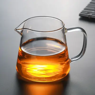 High Borosilicate Glass Fair Cup with Handle, Kung Fu Tea Set - 8