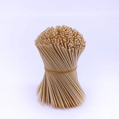 Tek kullanımlık bambu şiş, düz uçlu barbekü şişi