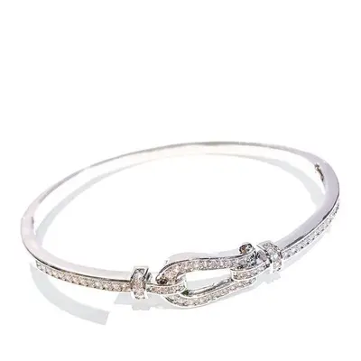 Korean-style rhinestone cuff bracelet, open design, women - 10