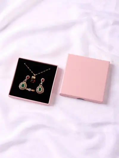 Heaven and Earth Lid 1.6 Height Jewelry Gift Box Earring Necklace Ring Bracelet Jewelry Display Box - Customizable with Logo Printing - 9