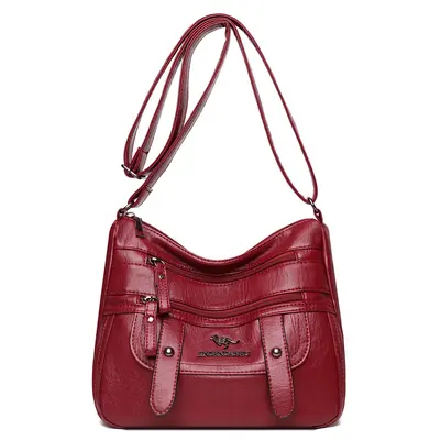 Soft Leather Women's Crossbody Shoulder Bag - 8