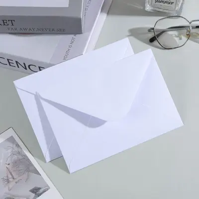 Retro Kraft Paper Envelopes, White, Multiple Sizes, for Cards and Letters