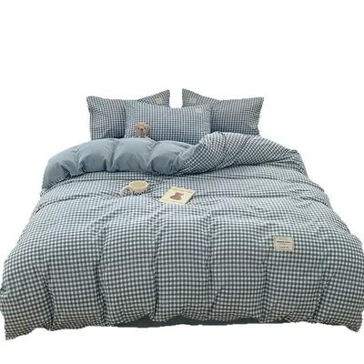 床上四件套a类母婴级裸睡床单被套水洗棉被罩床笠学生宿舍三件套