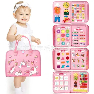 Cross-border Montessori early education toys, children's intelligence development felt activity board, creative DIY intelligence development educational learning board - 7